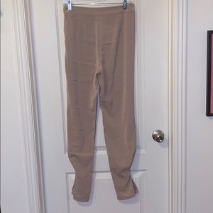 Tan high waist trousers